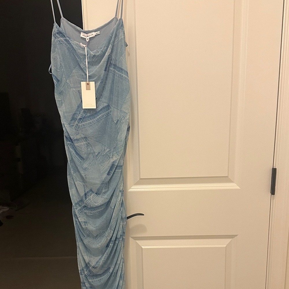 Good American Blue Midi Dress